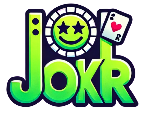 Логотип казино Joker (Джокер) – красочный джокер с картами.